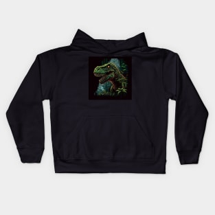 Tyrannosaurus rex pixelated Kids Hoodie